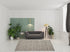 2' X 4' Gray Damask Power Loom Area Rug